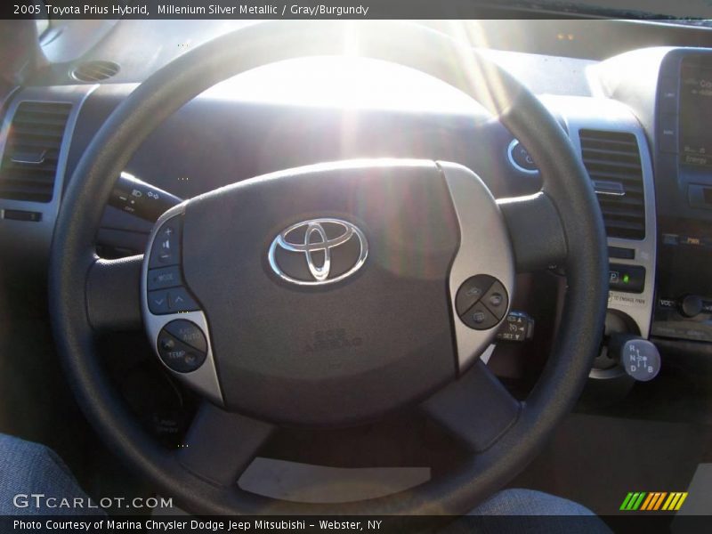 Millenium Silver Metallic / Gray/Burgundy 2005 Toyota Prius Hybrid