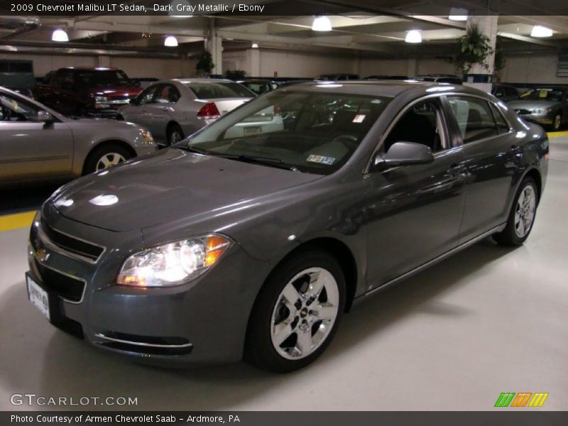 Dark Gray Metallic / Ebony 2009 Chevrolet Malibu LT Sedan