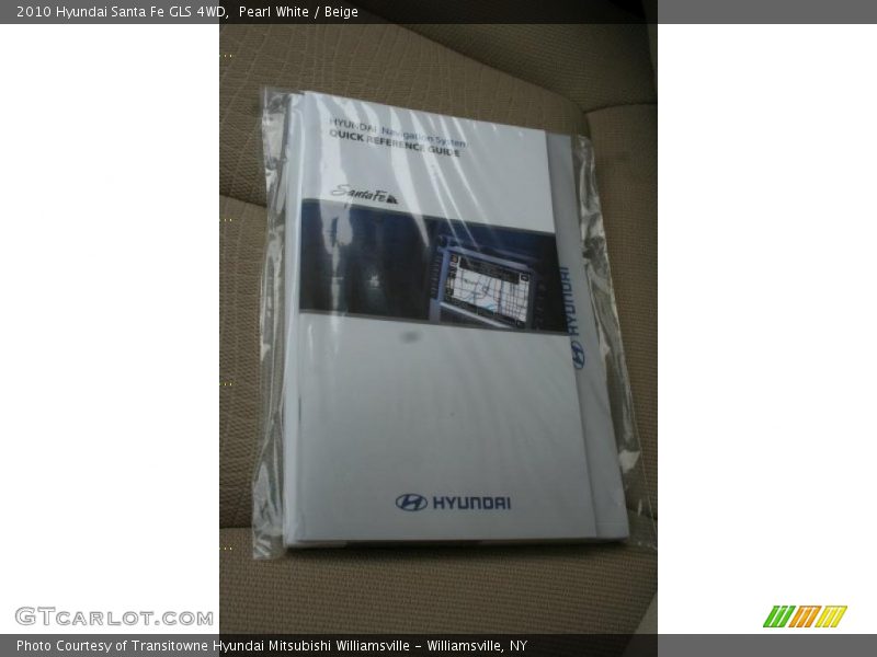 Pearl White / Beige 2010 Hyundai Santa Fe GLS 4WD