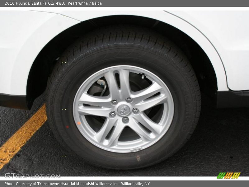 Pearl White / Beige 2010 Hyundai Santa Fe GLS 4WD