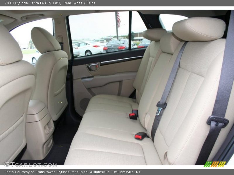 Pearl White / Beige 2010 Hyundai Santa Fe GLS 4WD