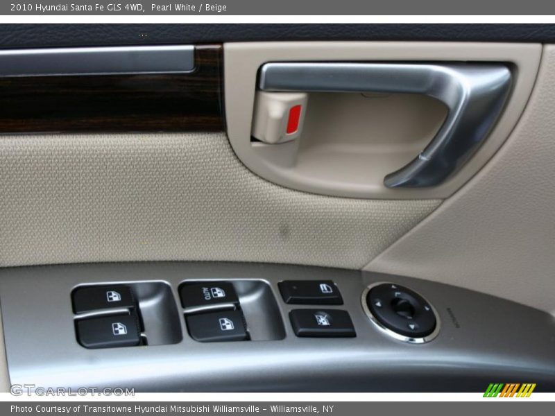 Pearl White / Beige 2010 Hyundai Santa Fe GLS 4WD
