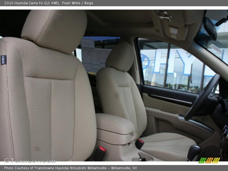 Pearl White / Beige 2010 Hyundai Santa Fe GLS 4WD