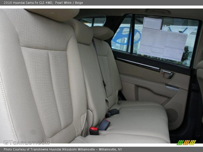 Pearl White / Beige 2010 Hyundai Santa Fe GLS 4WD