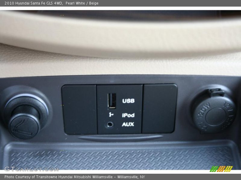 Pearl White / Beige 2010 Hyundai Santa Fe GLS 4WD