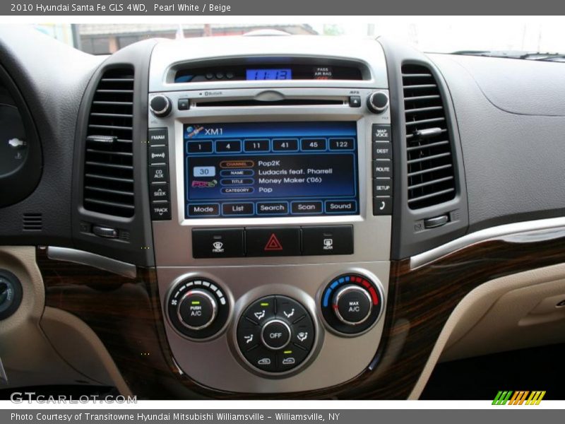 Pearl White / Beige 2010 Hyundai Santa Fe GLS 4WD