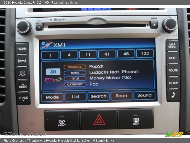 Pearl White / Beige 2010 Hyundai Santa Fe GLS 4WD