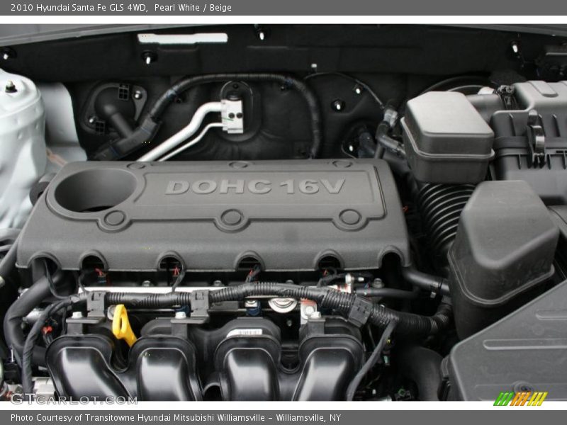 Pearl White / Beige 2010 Hyundai Santa Fe GLS 4WD