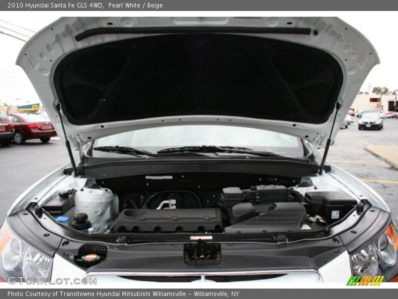 Pearl White / Beige 2010 Hyundai Santa Fe GLS 4WD
