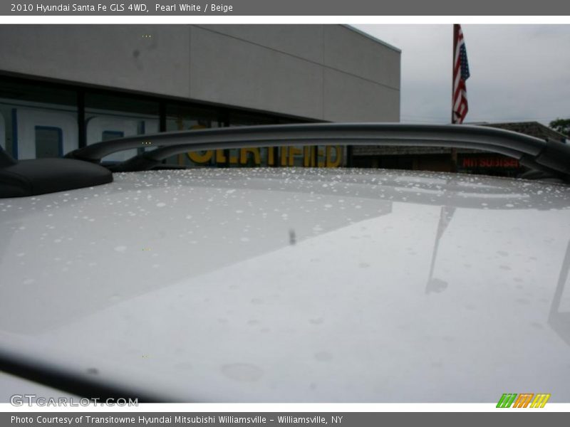 Pearl White / Beige 2010 Hyundai Santa Fe GLS 4WD