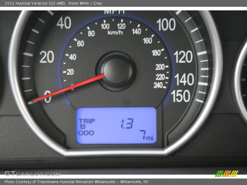 Stone White / Gray 2011 Hyundai Veracruz GLS AWD