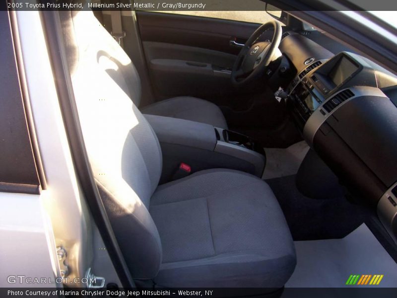 Millenium Silver Metallic / Gray/Burgundy 2005 Toyota Prius Hybrid