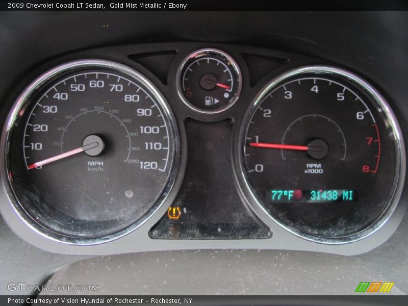 Gold Mist Metallic / Ebony 2009 Chevrolet Cobalt LT Sedan