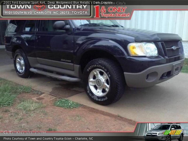 Deep Wedgewood Blue Metallic / Dark Graphite 2001 Ford Explorer Sport 4x4