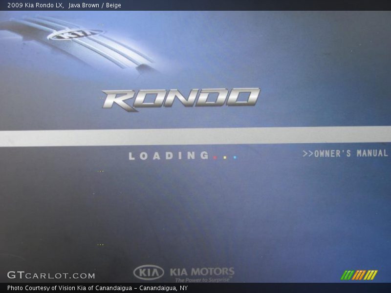 Java Brown / Beige 2009 Kia Rondo LX