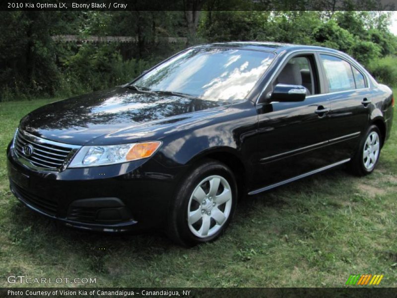 Ebony Black / Gray 2010 Kia Optima LX