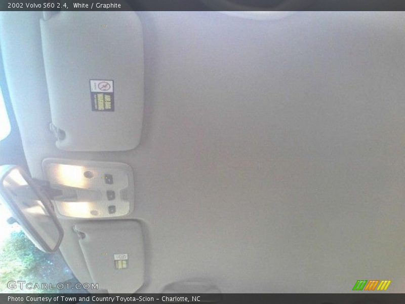 White / Graphite 2002 Volvo S60 2.4