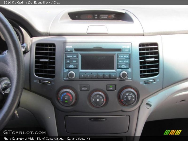 Ebony Black / Gray 2010 Kia Optima LX