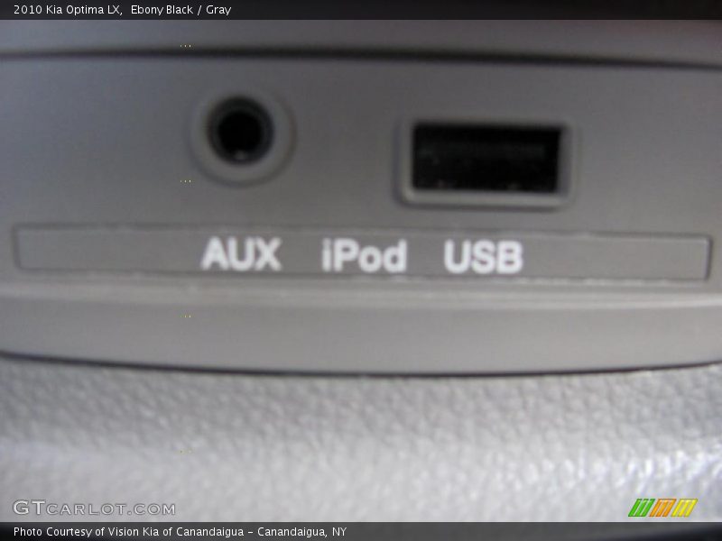 Ebony Black / Gray 2010 Kia Optima LX