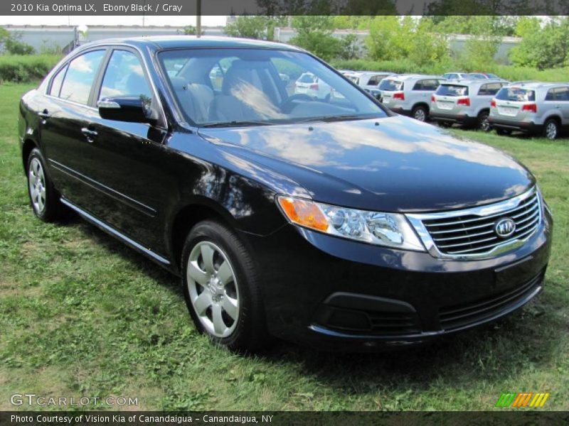 Ebony Black / Gray 2010 Kia Optima LX