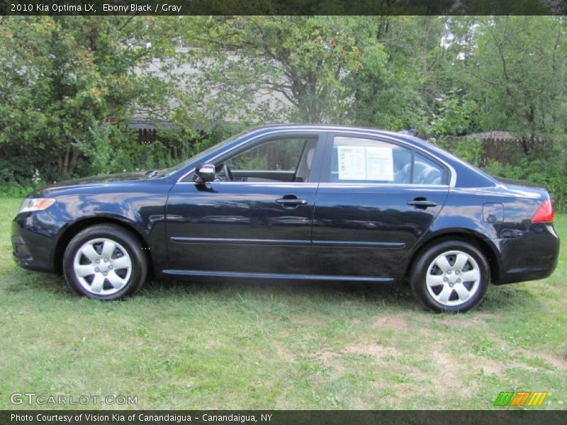 Ebony Black / Gray 2010 Kia Optima LX