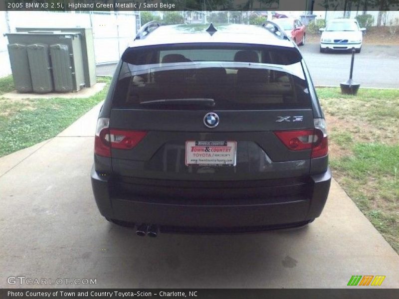 Highland Green Metallic / Sand Beige 2005 BMW X3 2.5i