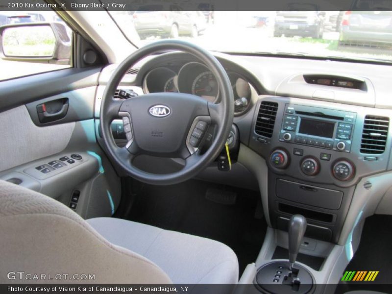 Ebony Black / Gray 2010 Kia Optima LX