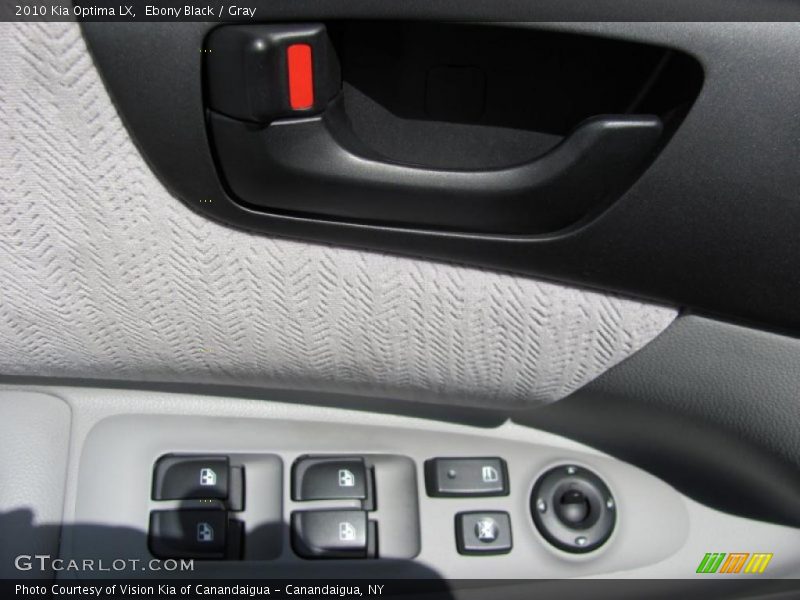 Ebony Black / Gray 2010 Kia Optima LX