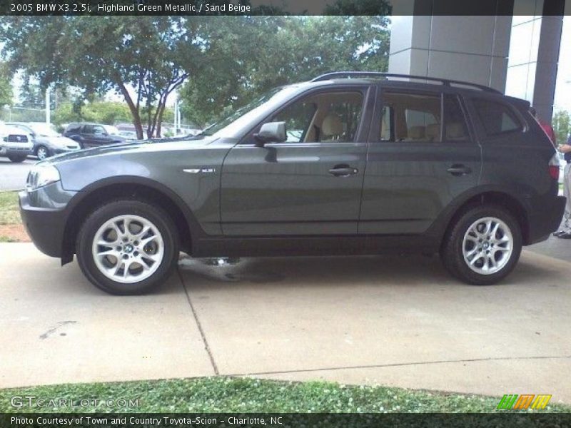 Highland Green Metallic / Sand Beige 2005 BMW X3 2.5i