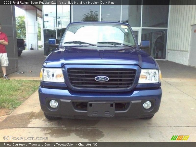 Vista Blue Metallic / Medium Dark Flint 2008 Ford Ranger Sport Regular Cab