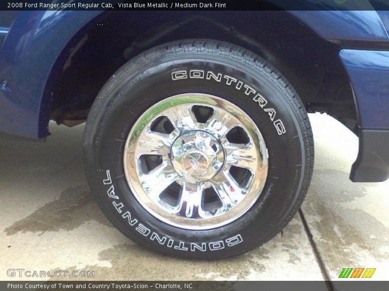 Vista Blue Metallic / Medium Dark Flint 2008 Ford Ranger Sport Regular Cab