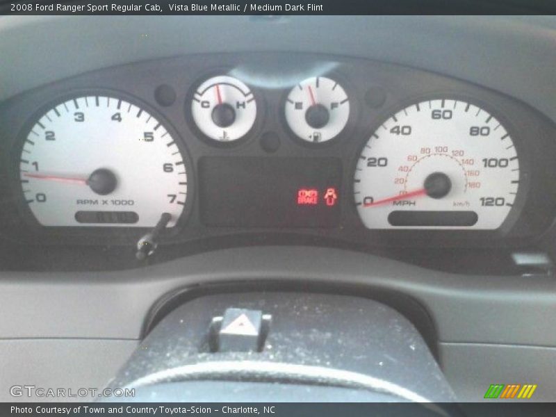 Vista Blue Metallic / Medium Dark Flint 2008 Ford Ranger Sport Regular Cab