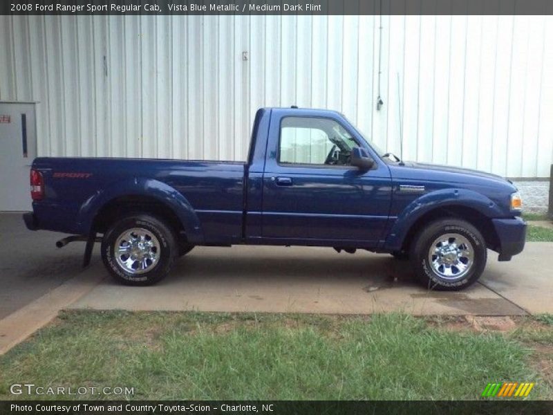 Vista Blue Metallic / Medium Dark Flint 2008 Ford Ranger Sport Regular Cab
