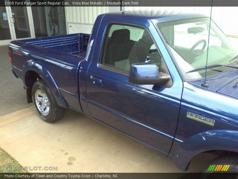 Vista Blue Metallic / Medium Dark Flint 2008 Ford Ranger Sport Regular Cab