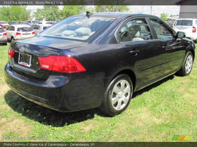 Ebony Black / Gray 2010 Kia Optima LX