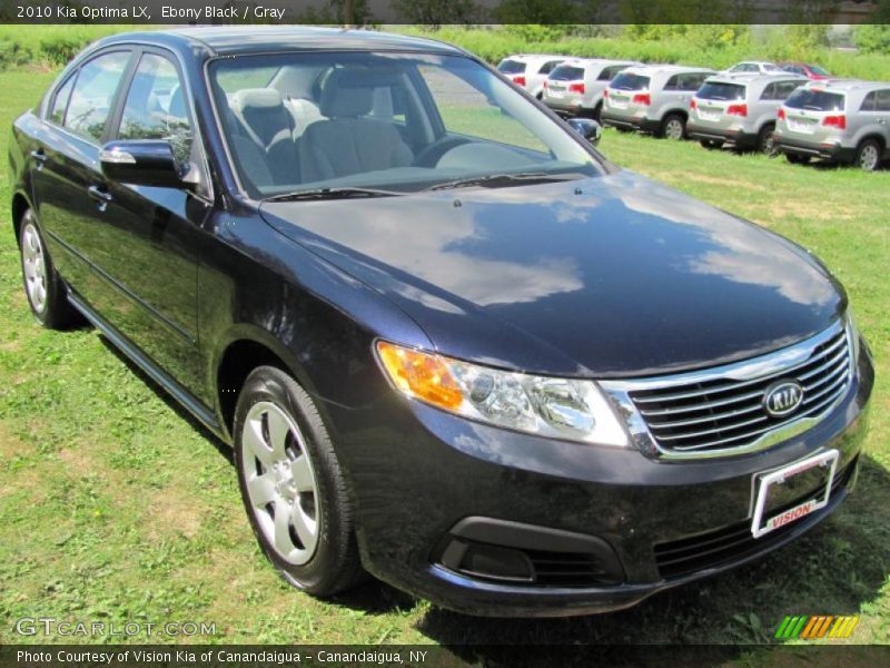 Ebony Black / Gray 2010 Kia Optima LX