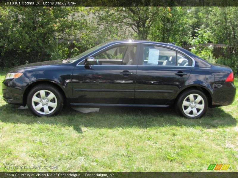 Ebony Black / Gray 2010 Kia Optima LX