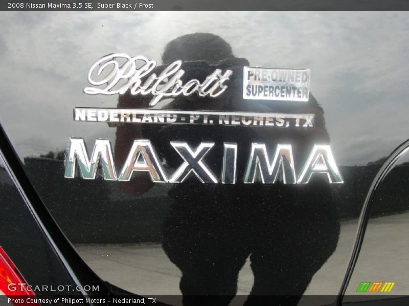Super Black / Frost 2008 Nissan Maxima 3.5 SE