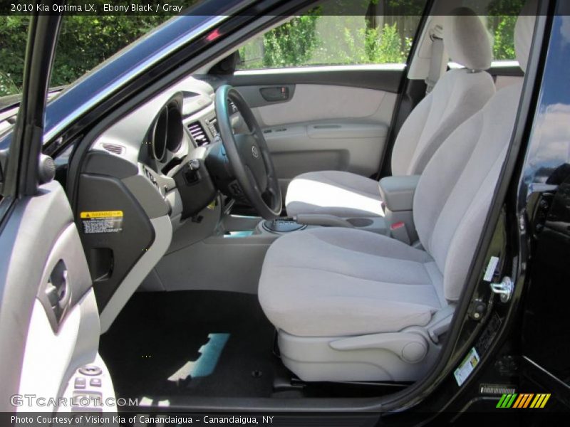 Ebony Black / Gray 2010 Kia Optima LX