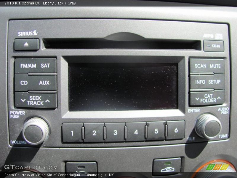 Ebony Black / Gray 2010 Kia Optima LX