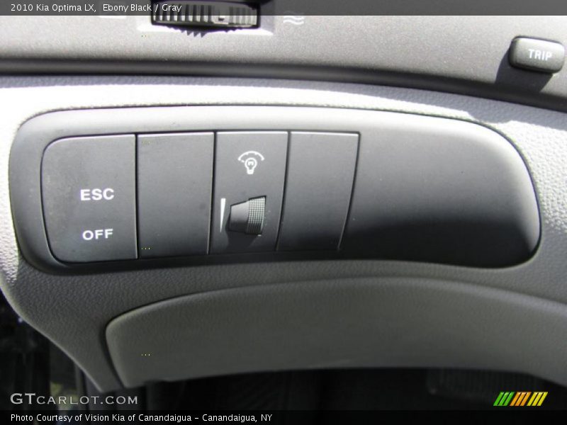 Ebony Black / Gray 2010 Kia Optima LX