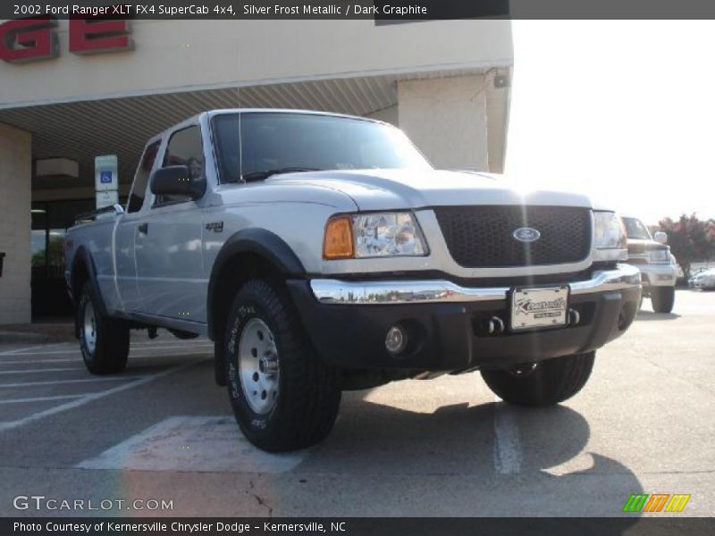 Silver Frost Metallic / Dark Graphite 2002 Ford Ranger XLT FX4 SuperCab 4x4