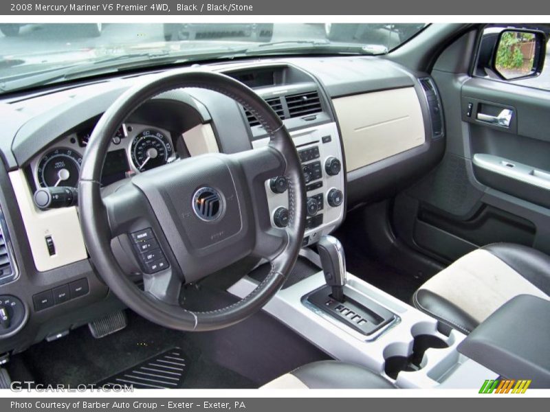 Black / Black/Stone 2008 Mercury Mariner V6 Premier 4WD