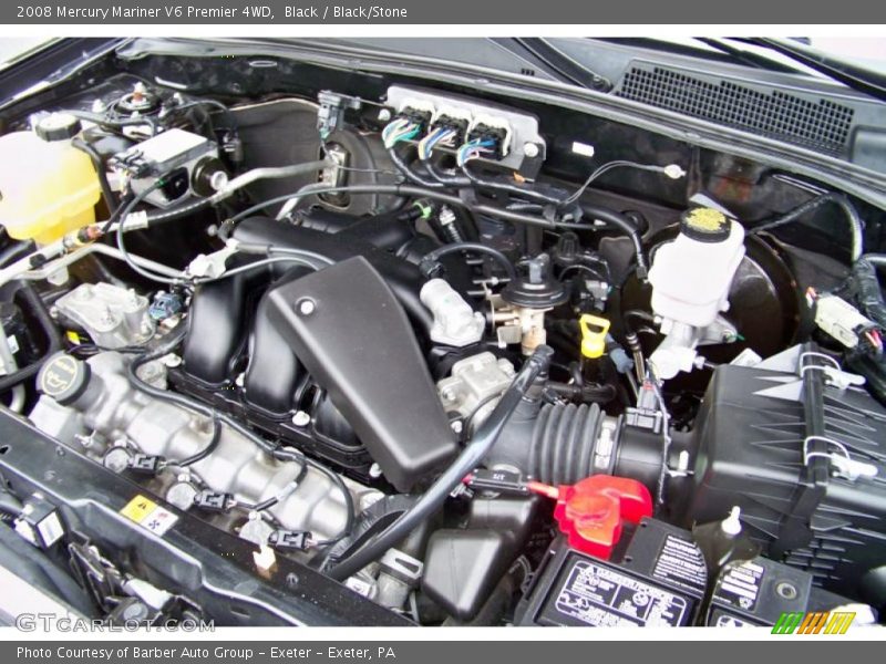 Black / Black/Stone 2008 Mercury Mariner V6 Premier 4WD