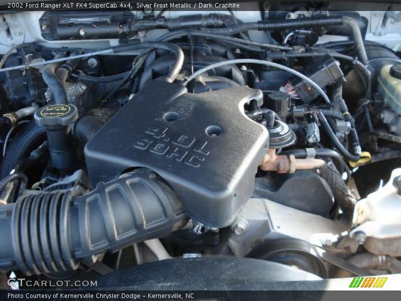 Silver Frost Metallic / Dark Graphite 2002 Ford Ranger XLT FX4 SuperCab 4x4