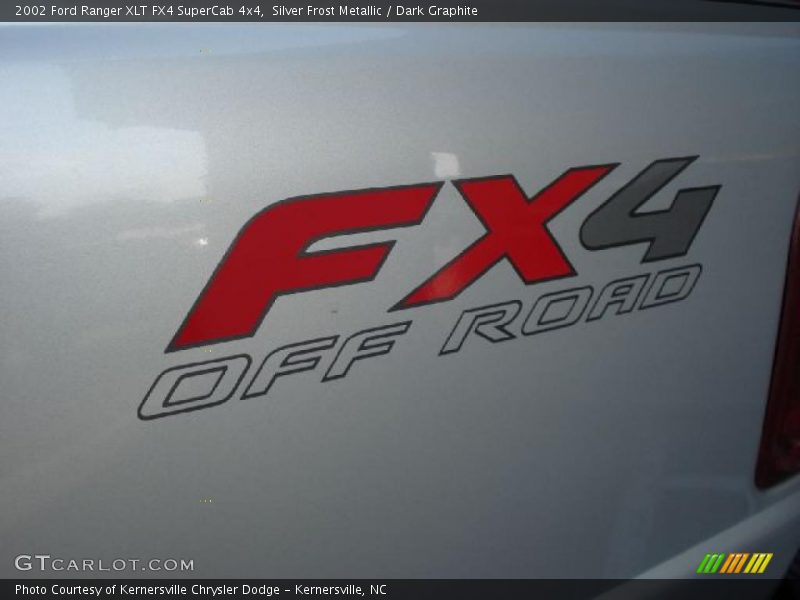 Silver Frost Metallic / Dark Graphite 2002 Ford Ranger XLT FX4 SuperCab 4x4