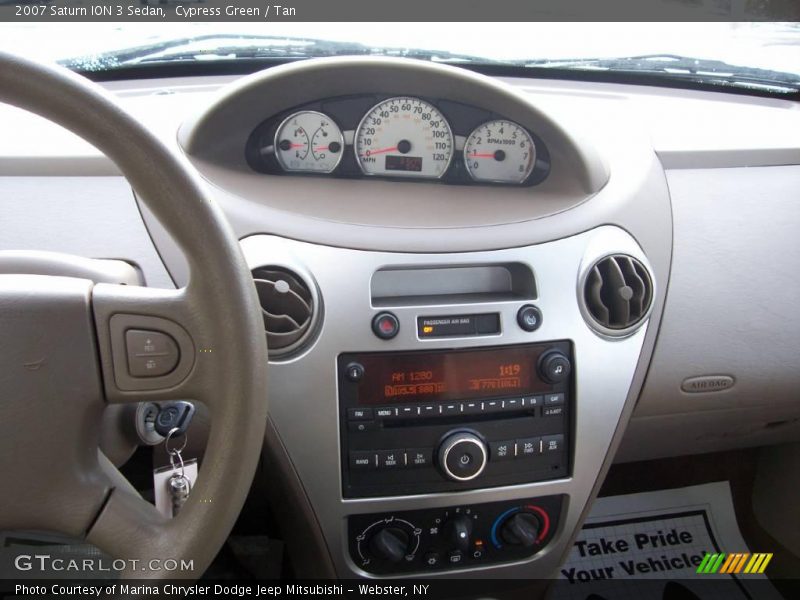 Cypress Green / Tan 2007 Saturn ION 3 Sedan