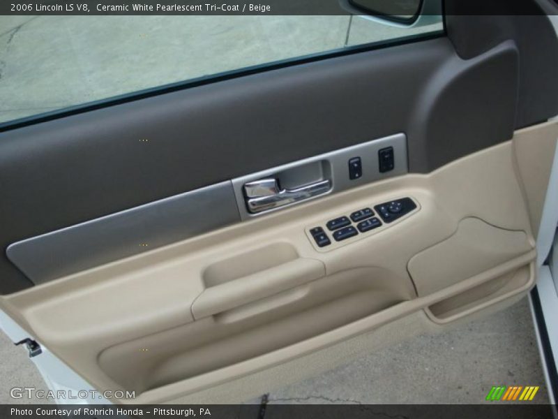 Ceramic White Pearlescent Tri-Coat / Beige 2006 Lincoln LS V8