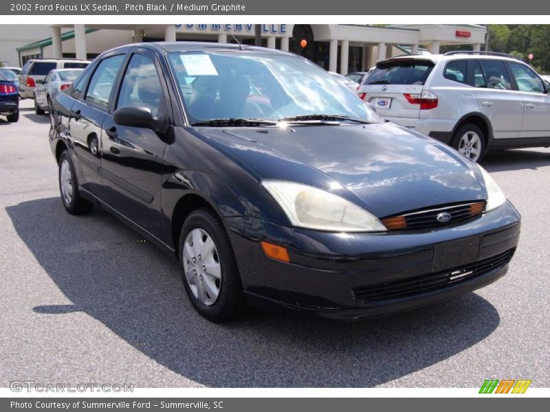 Pitch Black / Medium Graphite 2002 Ford Focus LX Sedan