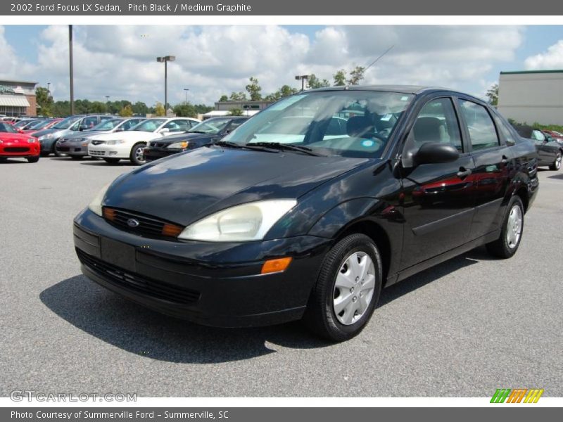 Pitch Black / Medium Graphite 2002 Ford Focus LX Sedan